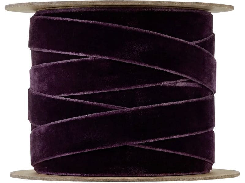Blomus | Geschenkband JUHLA S Velvet | 1 cm x 5 m, Midnight Plum