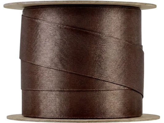 Blomus | Geschenkband JUHLA M Satin | 2.5 cm x 5 m, Dark Earth