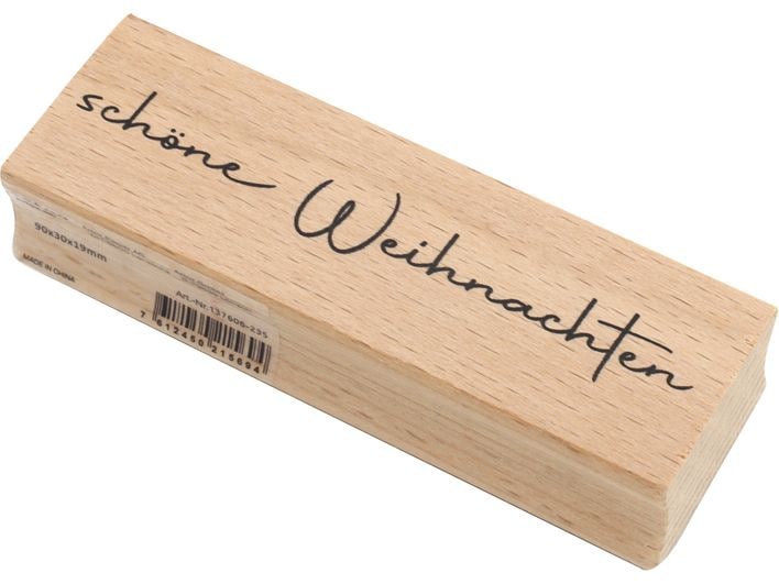 Artoz | Stempel schöne Weihnachten | 90 x 30 x H19mm, Buche