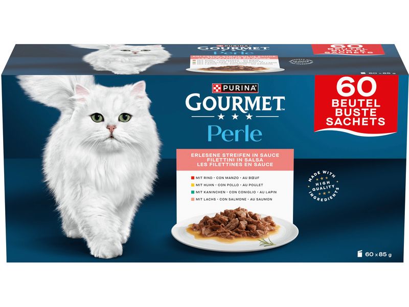 Purina Gourmet | Gourmet Perle Lachs, Rind, Huhn MP | 60x85g