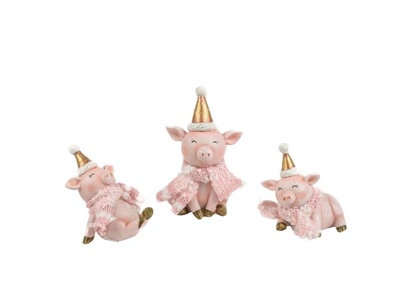 CHALET | Glücksschwein Porky L | 6x5x11cm rosa