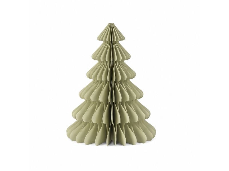 CHALET | Papier-Tannenbaum S | 6x6x15cm pastellgrün