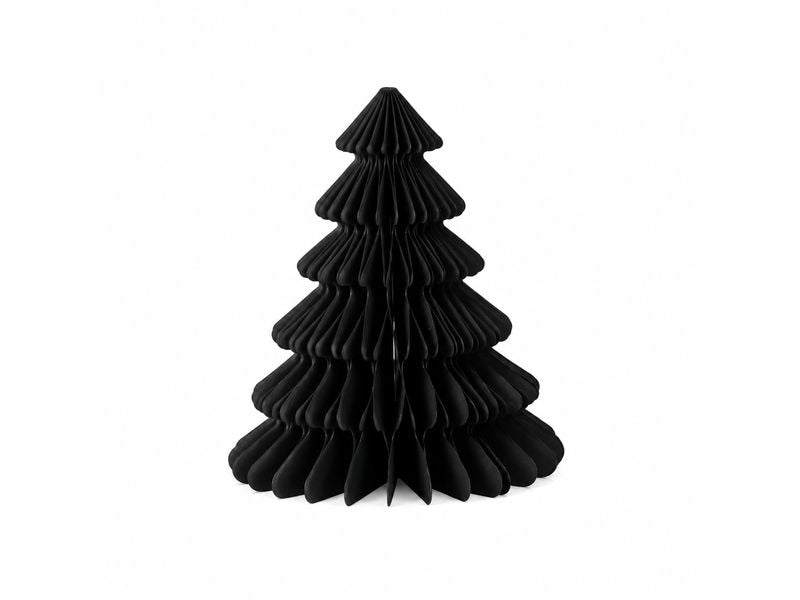 CHALET | Papier-Tannenbaum S | 6x6x15cm schwarz