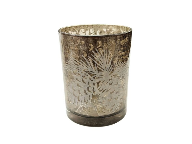 CHALET | Windlicht Goldzapfen L | 15x15x15cm braun