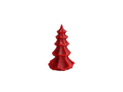 CHALET | Tannenbaumkerze | 14x14x21cm weinrot