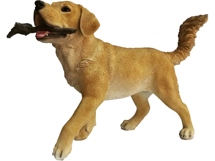 Esschert Design | Esschert Labrador Retriever mit Stöckchen | Transparent, S