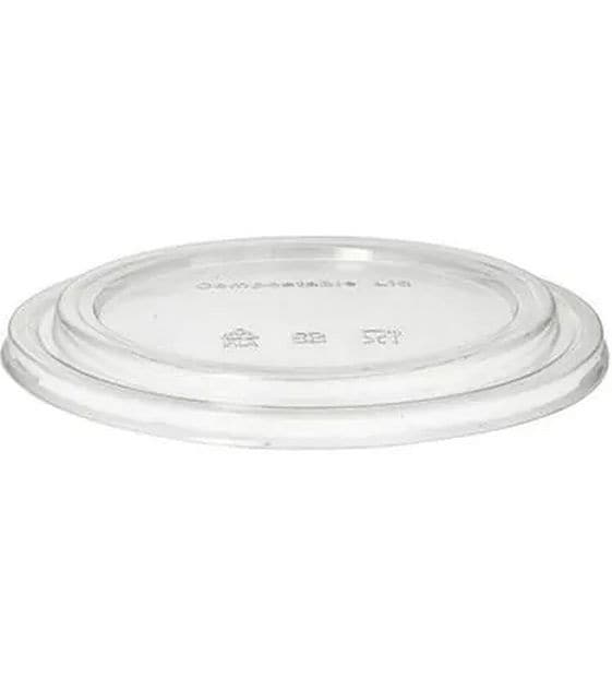 Papstar | Deckel für Salatschale pure | 50 Stück, PLA transparent D:18.4cm