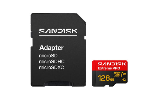 SanDisk | microSDXC Card Extreme PRO 128GB | Lesen 250MB/s, Schr. 120MB/s, inkl. Adpt.