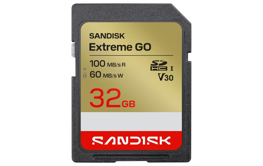 SanDisk | SDHC Card Extreme GO 32GB | Lesen 100MB/s, Schreiben 60MB/s