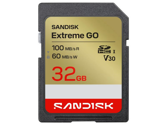 SanDisk | SDHC Card Extreme GO 32GB | Lesen 100MB/s, Schreiben 60MB/s