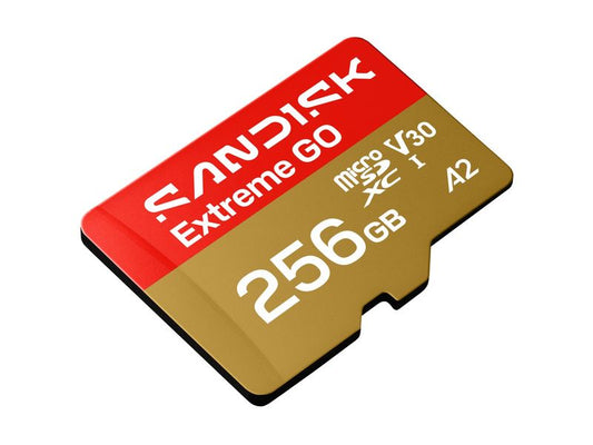SanDisk | microSDXC Card Extreme GO 256GB | Lesen 240MB/s, Schr. 160MB/s, inkl. Adpt.