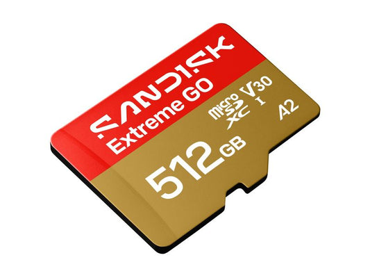SanDisk | microSDXC Card Extreme GO 512GB | Lesen 240MB/s, Schr. 160MB/s, inkl. Adpt.
