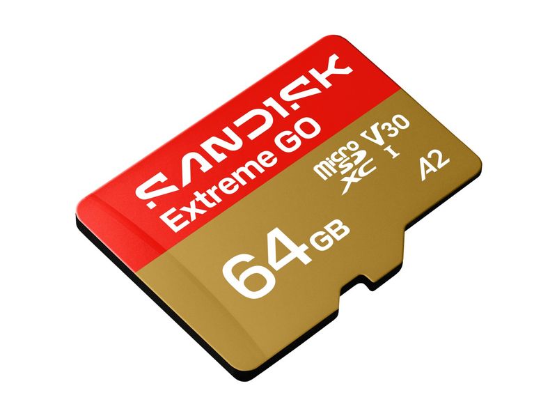 SanDisk | microSDXC Card Extreme GO 64GB | Lesen 170MB/s, Schr. 80MB/s, inkl. Adapter