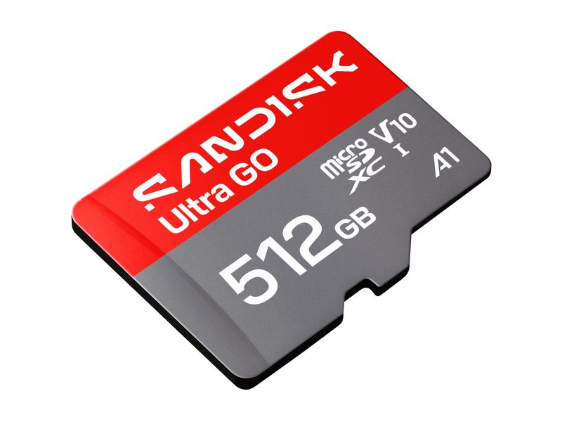 SanDisk | microSDXC Card Ultra GO 512GB | UHS-I U1, Lesen 190MB/s, inkl. SD-Adapter