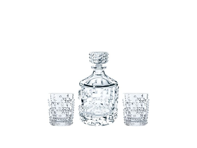 Nachtmann | Punk Whisky-Set 3tlg | 1 Dekanter, 2 Gläser