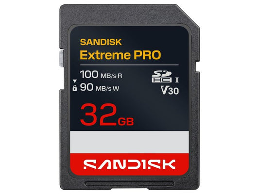 SanDisk | SDHC Card Extreme PRO 32GB | Lesen 100MB/s, Schreiben 90MB/s