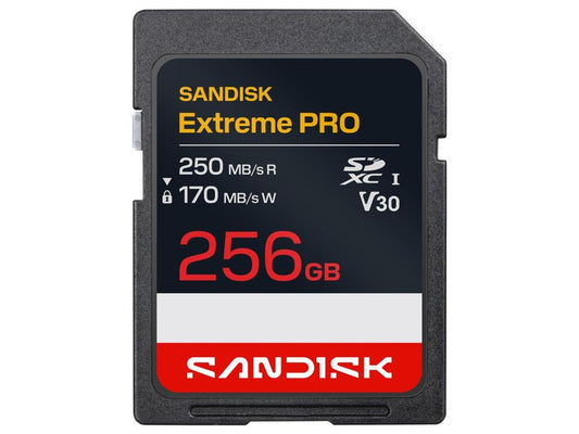 SanDisk | SDXC Card Extreme PRO 256GB | Lesen 250MB/s, Schreiben 170MB/s