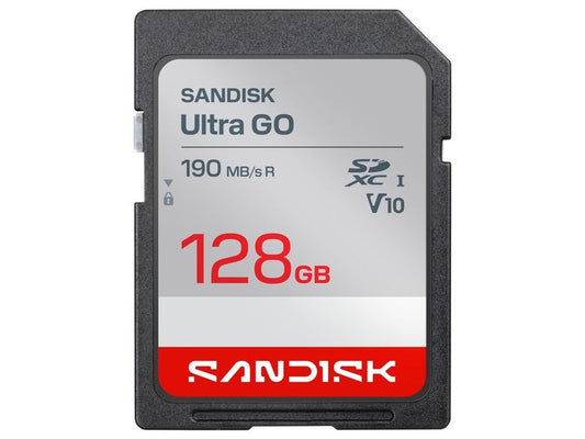 SanDisk | SDXC Card Ultra GO 128GB | Lesen 190MB/s, UHS-I U1 , Class 10
