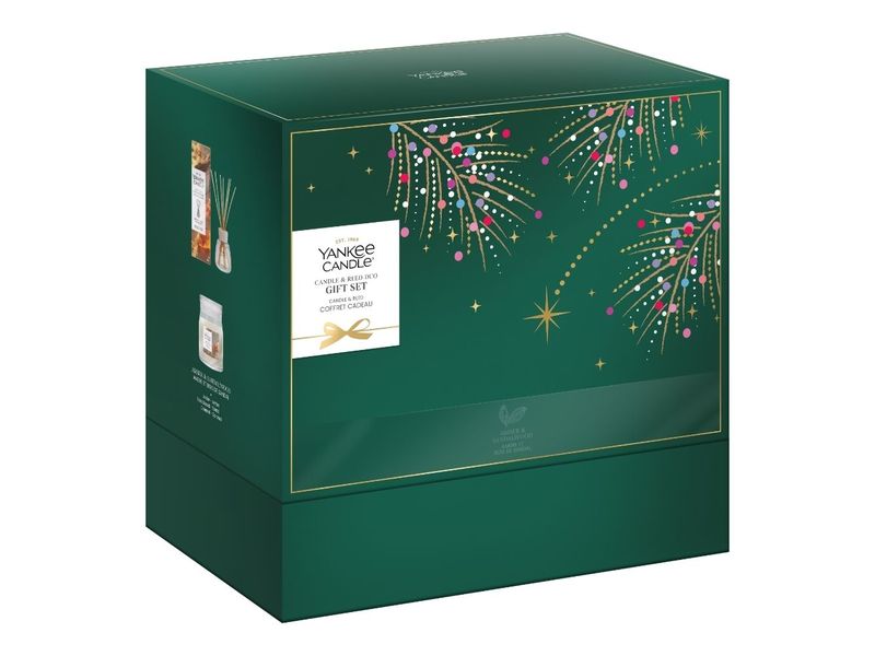 Yankee Candle Signature | Yankee Geschenkset Christmas Moments | Candle & Reed Diffuser