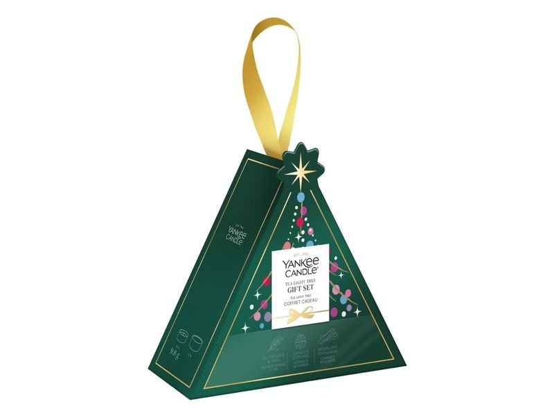Yankee Candle Signature | Yankee Geschenkset Christmas Moments | 3 Tea Lights & 1 Holder