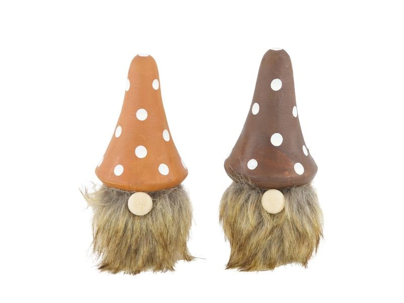 CHALET | Wichtel Grantelbart 2er Set | 6x6x12.5cm braun