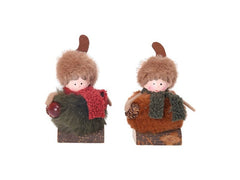 CHALET | Dekofigur Wollima 2er Set | xx13cm rot/orange