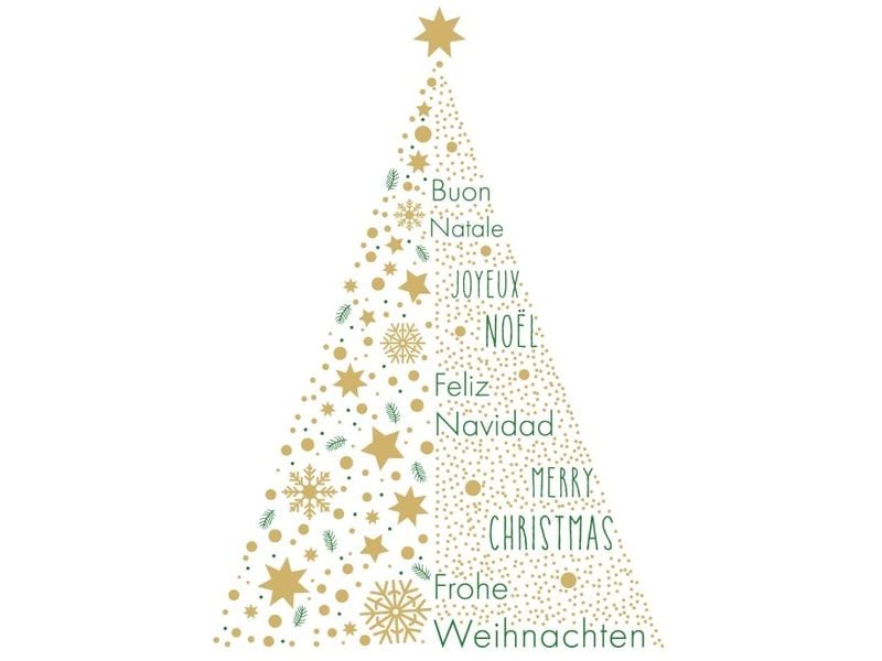 ABC | Weihnachtskarte | Mehrsprachig, Format: B6