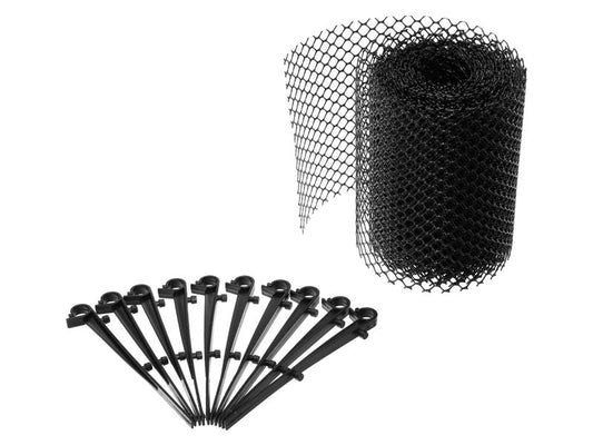 STRUCT | Regenrinnenlaubschutz, 6mx15.2cm | 100% PE, 230gsm