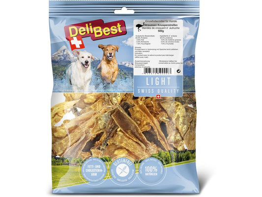DeliBest | Light Straussen Knusper Streifen | gourmet, 500g