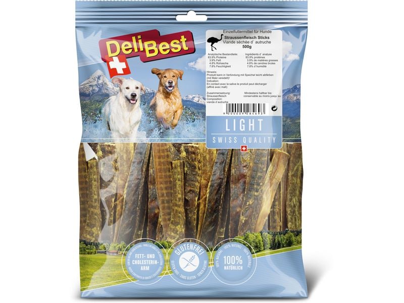 DeliBest | Light Straussen Sticks | 500g