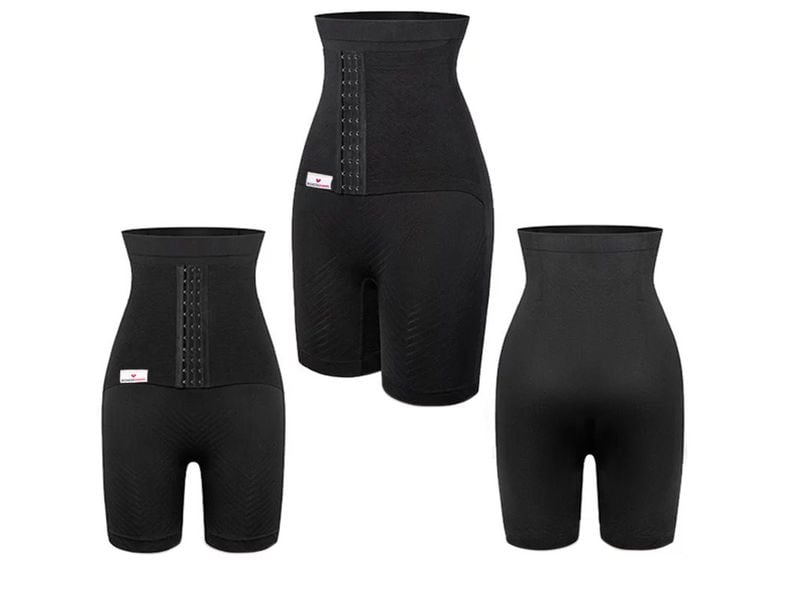 WonderMom | Postpartum Belly Binder Shorts | L - Schwarz