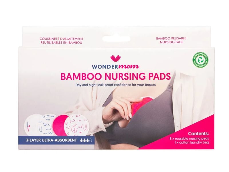 WonderMom | Waschbare Stilleinlagen | Bambus 8 Stk