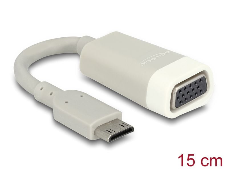 Delock | Monitorkonverter Mini-C HDMI zu VGA | grau, 15cm