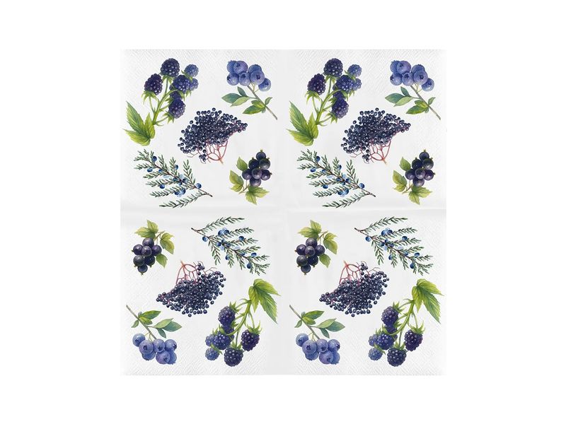 Esschert Design | Esschert Papierserviett. Beeren blau | 33x33cm