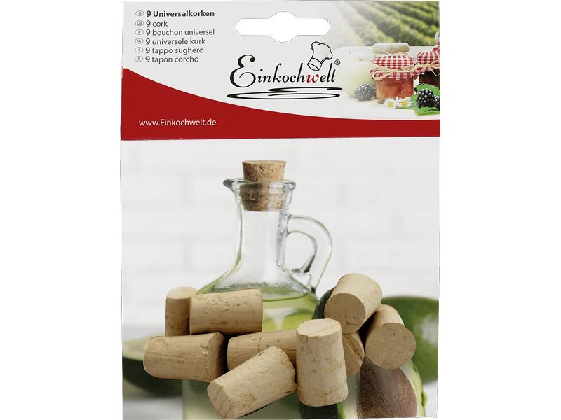 Einkochwelt | Korken 9 Stück | 3 Grössen assortiert