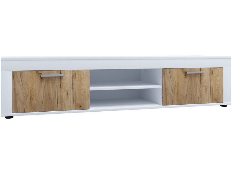VCM | TV Möbel Lowboard Usilo XL | Weiss/Honig-Eiche