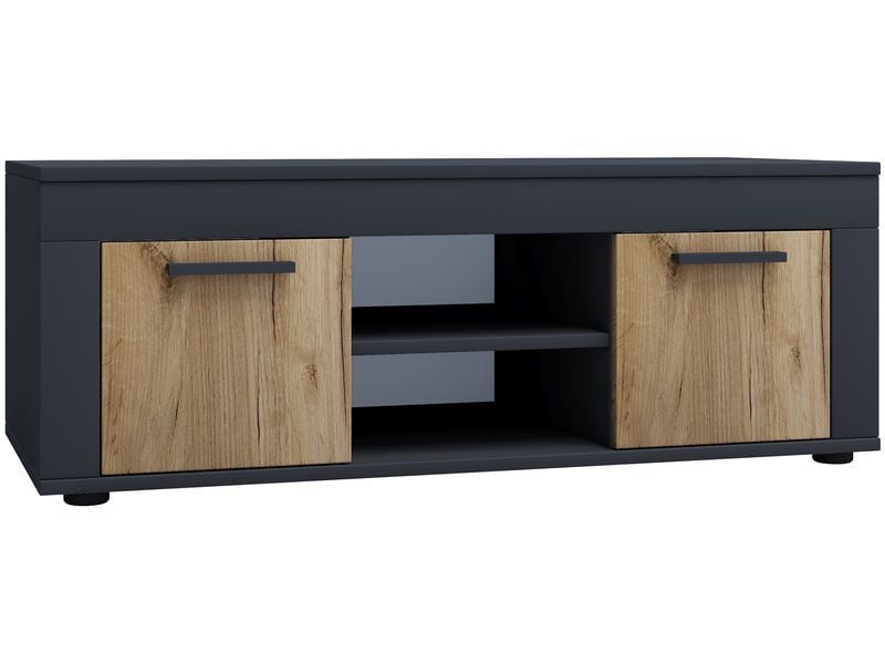 VCM | TV Möbel Lowboard Usilo L | Anthrazit/Honig-Eiche