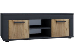VCM | TV Möbel Lowboard Usilo L | Anthrazit/Honig-Eiche
