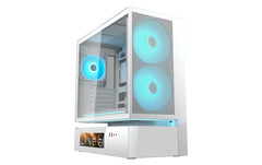 Cougar | Case CFV235 Vision ARGB | Midi-Tower, Mesh, LCD, Weiss