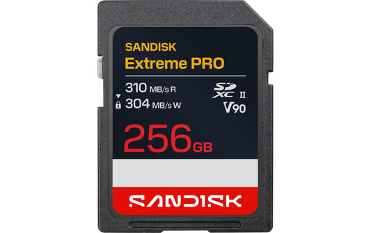 SanDisk | SDXC Card Extreme PRO 310 256GB | lesen 310MB/sec, schreiben 304MB/s