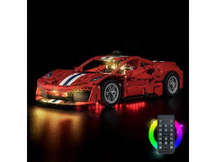 BrickBling | Beleuchtungs-Set LEGO 42235 Ferrari 488 | Pista Auto, mit Fernbedienung