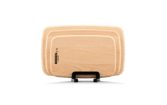 Bodum | Nissen Schneidbrett Set 3-tlg. | Buche, mit Halter