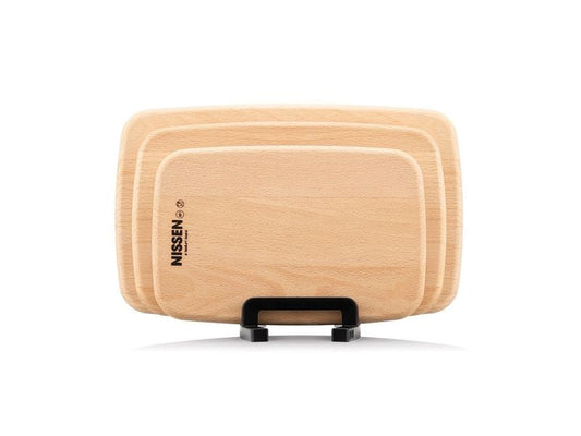 Bodum | Nissen Schneidbrett Set 3-tlg. | Buche, mit Halter
