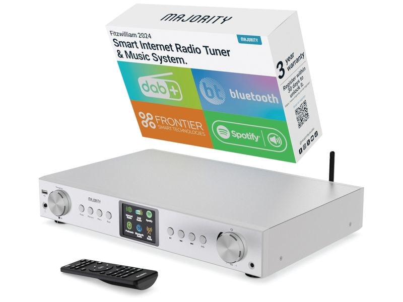 Majority | Fitzwilliam 2024 | Silver, Internetradio-Tuner, DAB+, UKW