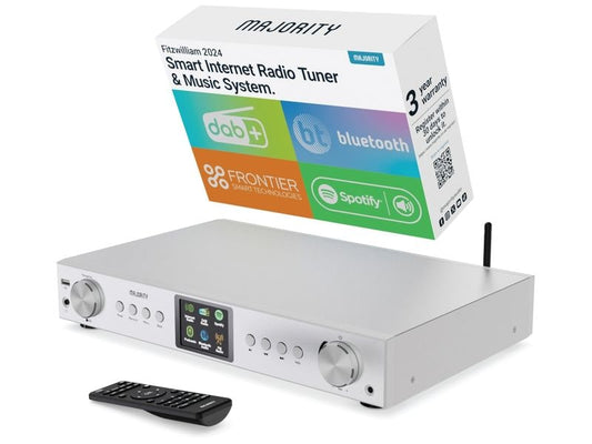 Majority | Fitzwilliam 2024 | Silver, Internetradio-Tuner, DAB+, UKW