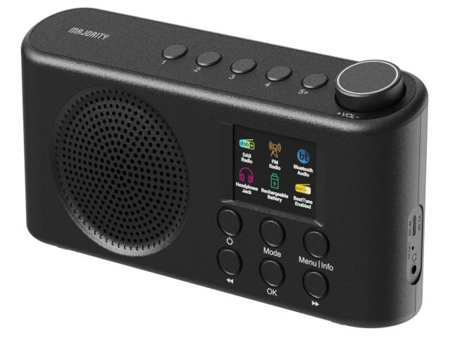 Majority | Orwell-Pro | DAB+ Radio mit Bluetooth und Weckfunktion