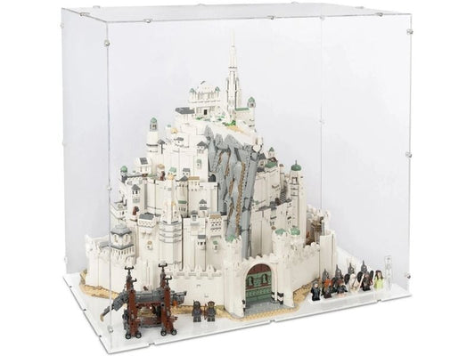 iDisplayit | Acryl-Display LEGO 11377 Herr der Ringe | Minas Tirith, Mit weissem Boden