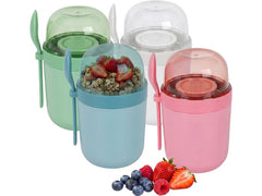 relaxdays | Müslibecher to go | 4er Set, Bunt