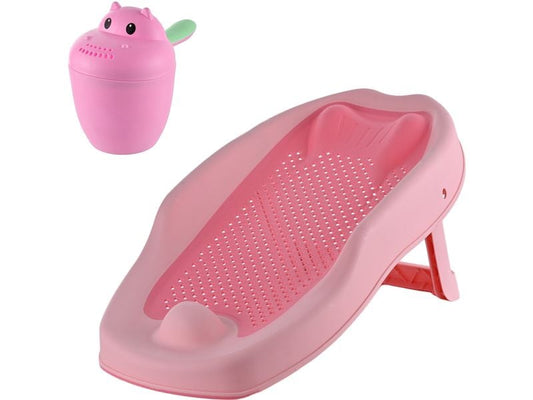 relaxdays | Baby-Badehilfe Haarwaschbecher | Rosa