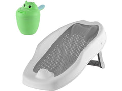 relaxdays | Baby-Badehilfe Haarwaschbecher | Grau/Weiss